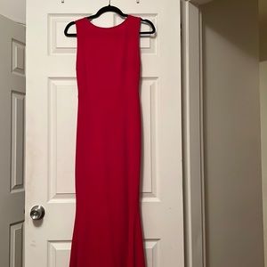 Red backless formal dress. M